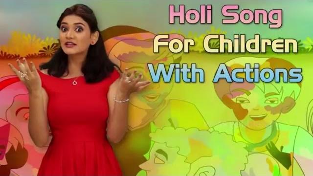 Holi song for children in english | holi song with actions for kids | holi celebration songs Holi song for children in english | holi song with actions for kids | holi celebration songs