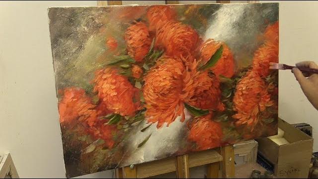 Оранжевые хризантемы. живопись маслом. orange chrysanthemum. как написать хризантемы. Оранжевые хризантемы. живопись маслом. orange chrysanthemum. как написать хризантемы.