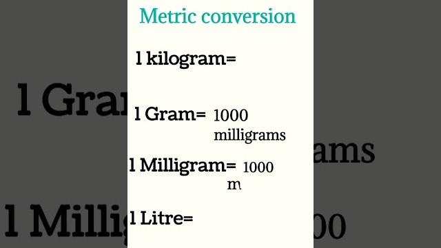 Metric conversion#shorts#youtubeshorts#kg#mg Metric conversion#shorts#youtubeshorts#kg#mg