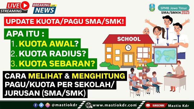 Update! kuota/pagu awal, radius, & sebaran sma/smk | cara menghitung & melihat pagu|spmb jatim 2025 Update! kuota/pagu awal, radius, & sebaran sma/smk | cara menghitung & melihat pagu|spmb jatim 2025
