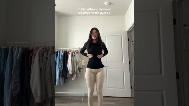 Full length long sleeve & leggings for the gym #gym #workoutoutfit #fashionideas #foryou #dress Full length long sleeve & leggings for the gym #gym #workoutoutfit #fashionideas #foryou #dress