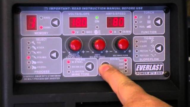 Everlast multi process 3 in 1 power mts 250 s synergic mig tig stick inverter welder introduction Everlast multi process 3 in 1 power mts 250 s synergic mig tig stick inverter welder introduction