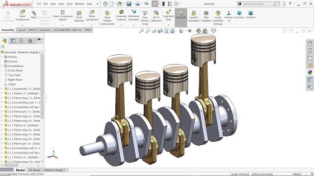 Four cylinder engine in solidworks Four cylinder engine in solidworks