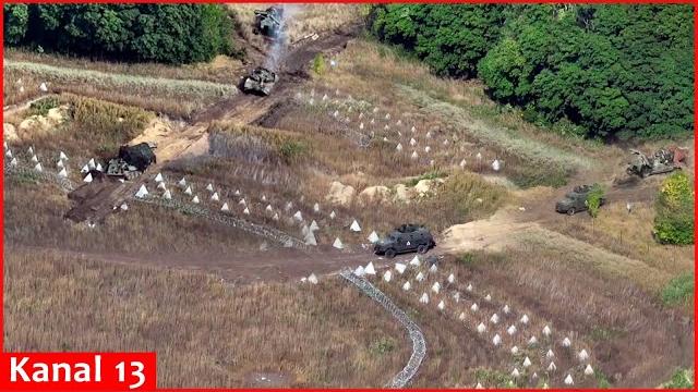 Attack of the 225th brigade of ukraine in kursk - they advanced with equipment, passing obstacles Attack of the 225th brigade of ukraine in kursk - they advanced with equipment, passing obstacles