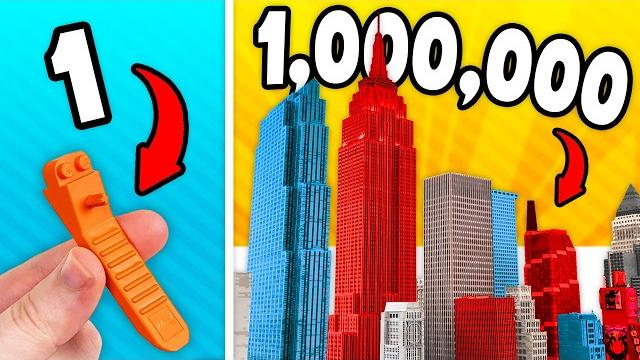 1 to 1,000,000 piece lego builds! 1 to 1,000,000 piece lego builds!
