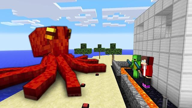 Man-eating octopus vs. security Man-eating octopus vs. security