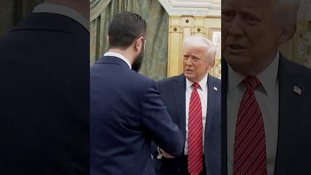 Trump meets syria's new president in saudi arabia Trump meets syria's new president in saudi arabia