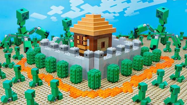 1000 creepers attack defence in the safest house in minecraft - lego minecraft animation 1000 creepers attack defence in the safest house in minecraft - lego minecraft animation