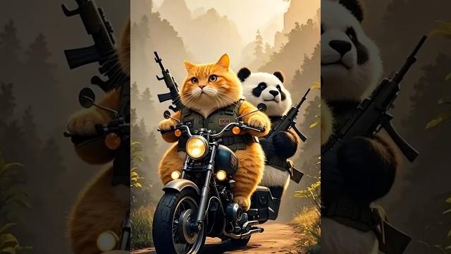 Mr panda and mr cat's special plan to save mr tiger from hunters #video #funny #anmals #babypanda Mr panda and mr cat's special plan to save mr tiger from hunters #video #funny #anmals #babypanda