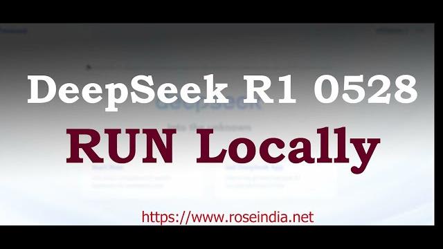 Run deepseek r1 0528 locally Run deepseek r1 0528 locally