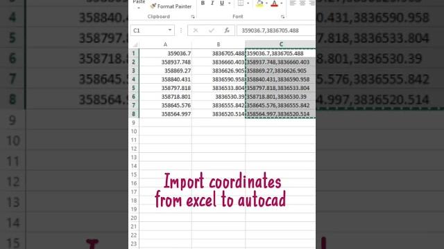 #excel to #autocad coordinates import #excel to #autocad coordinates import