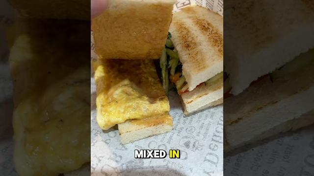 Trying a surprising ham egg sandwich in taiwan Trying a surprising ham egg sandwich in taiwan
