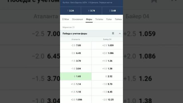 Аталанта - байер. (10.03.2022 г.) Аталанта - байер. (10.03.2022 г.)