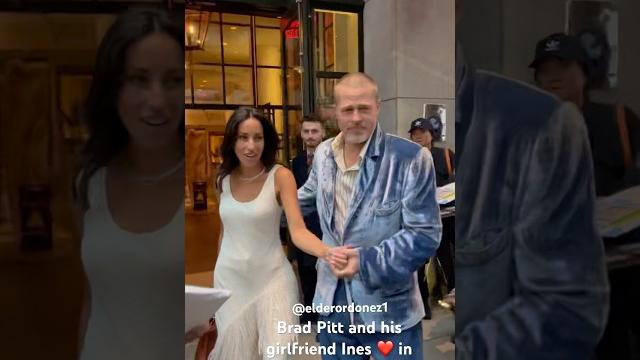 Brad pitt and his girlfriend ines de ramon️looked amazing in nyc today i love this couple #bradpitt Brad pitt and his girlfriend ines de ramon️looked amazing in nyc today i love this couple #bradpitt