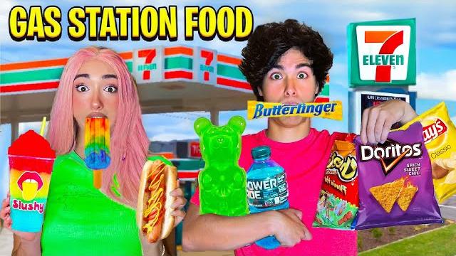 Eating only gas station food for 24 hours!! Eating only gas station food for 24 hours!!