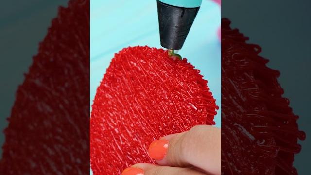 Cool diy! how to make 3d strawberry pen #shorts #diy Cool diy! how to make 3d strawberry pen #shorts #diy