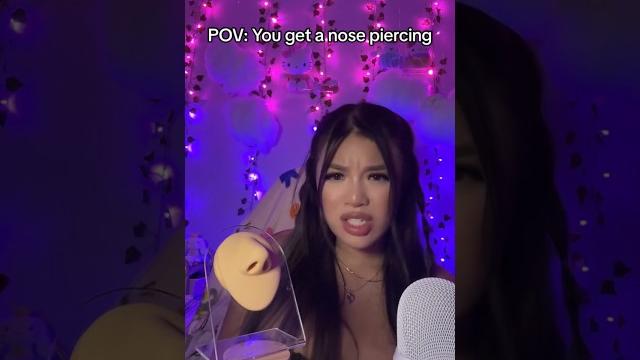 You get a nose piercing #shorts #asmr You get a nose piercing #shorts #asmr