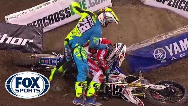 Riders fight after crash at supercross event | fox sports Riders fight after crash at supercross event | fox sports