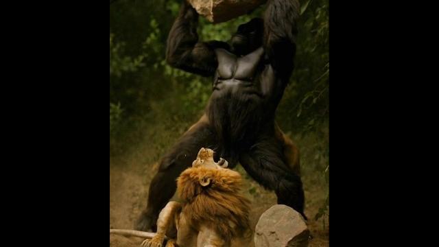 Why the gorilla is the strongest #animalfight Why the gorilla is the strongest #animalfight