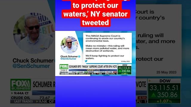 Sen. chuck schumer blames ‘maga’ supreme court for eroding us environmental laws #shorts Sen. chuck schumer blames ‘maga’ supreme court for eroding us environmental laws #shorts