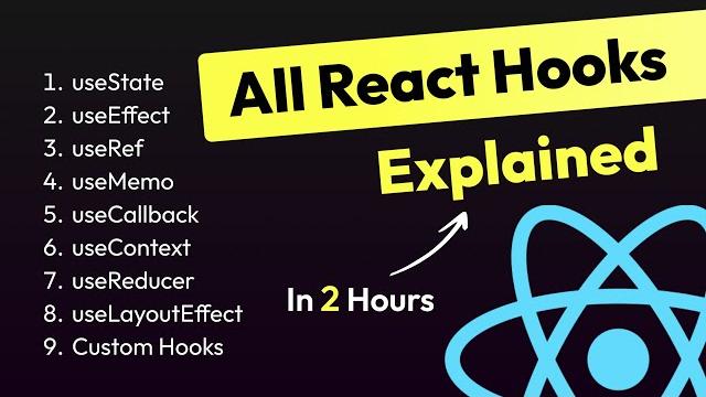 All react hooks explained in 2 hours | complete react hooks tutorial with example 2024 All react hooks explained in 2 hours | complete react hooks tutorial with example 2024