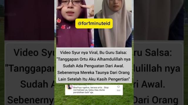 Bu guru salsa klarifikasi terkait video nya yang viral #viralvideo #beritaterkini #shorts #reels Bu guru salsa klarifikasi terkait video nya yang viral #viralvideo #beritaterkini #shorts #reels