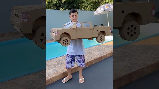 Caminhonete de papelão #shorts Caminhonete de papelão #shorts