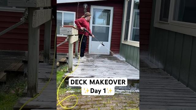 Deck glow-up in progress!sage green or sky blue for the siding? comment and let us know! Deck glow-up in progress!sage green or sky blue for the siding? comment and let us know!