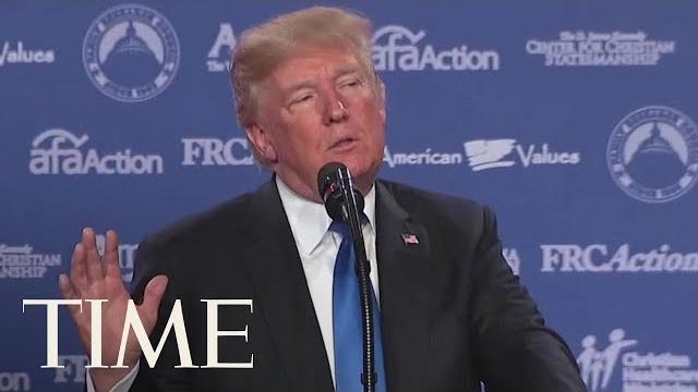 We're saying merry christmas again!' trump praises 'judeo-christian values' to conservatives | time We're saying merry christmas again!' trump praises 'judeo-christian values' to conservatives | time