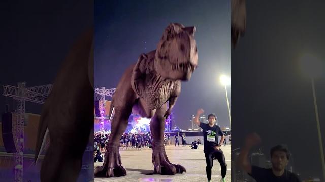 Apt with a t-rex #dinosaur Apt with a t-rex #dinosaur