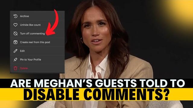 Why are meghan markle’s guests muting the public? empowered women… with no comment section Why are meghan markle’s guests muting the public? empowered women… with no comment section