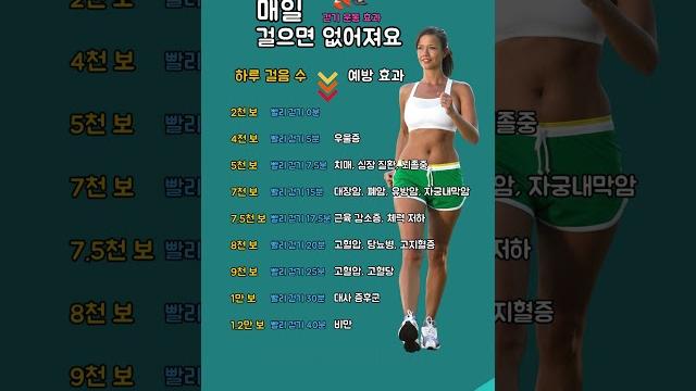 매일 걸으면 없어져요 매일 걸으면 없어져요