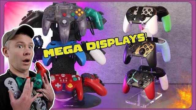 Big controller display stands ! display your retro and modern game controllers ! game room displays Big controller display stands ! display your retro and modern game controllers ! game room displays