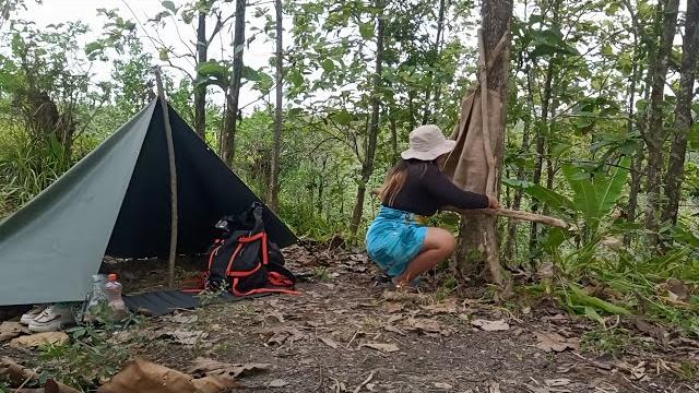 Camping trip - bushcraft chair - cook natural mushrooms - relaxing with sounds of nature Camping trip - bushcraft chair - cook natural mushrooms - relaxing with sounds of nature