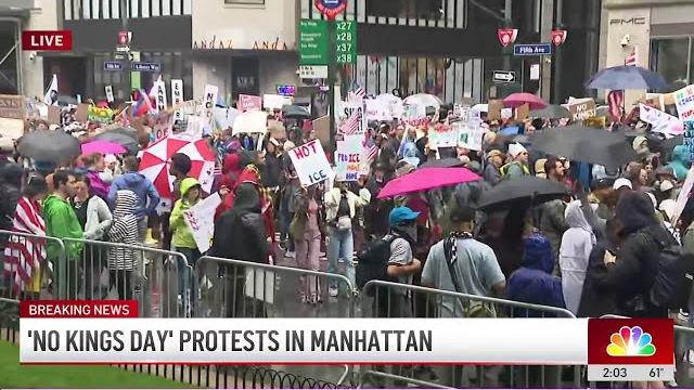 'no kings' protests get underway with rally in manhattan near bryant park and nypl | nbc new york 'no kings' protests get underway with rally in manhattan near bryant park and nypl | nbc new york