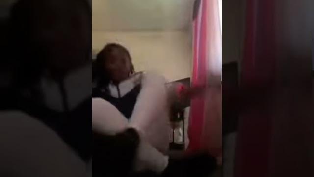Black teen girl farting on the floor Black teen girl farting on the floor