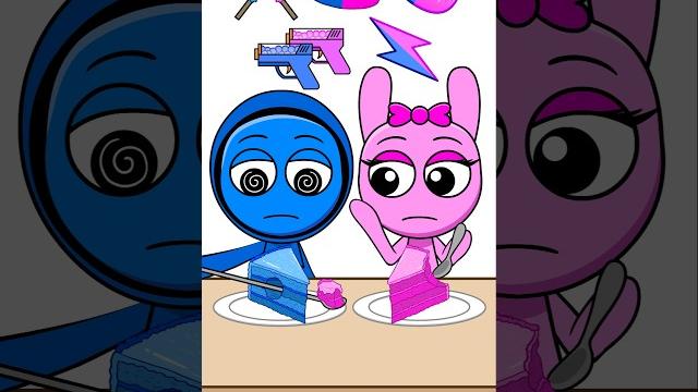 Sprunki pink vs blue emoji mukbang Sprunki pink vs blue emoji mukbang