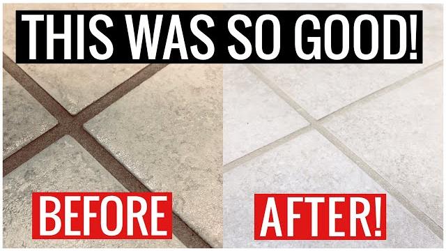 Amazing grout cleaner for kitchen, bathroom floors & shower! (best cleaning hack) | andrea jean Amazing grout cleaner for kitchen, bathroom floors & shower! (best cleaning hack) | andrea jean