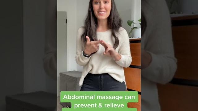 Abdominal massage to prevent bloating Abdominal massage to prevent bloating