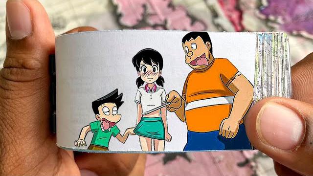 Doraemon cartoon flipbook #158 | gian suneo pulls shizuka clothes flip book | flip book artist 2023 Doraemon cartoon flipbook #158 | gian suneo pulls shizuka clothes flip book | flip book artist 2023