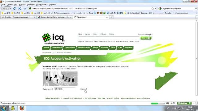 Icq account activation Icq account activation