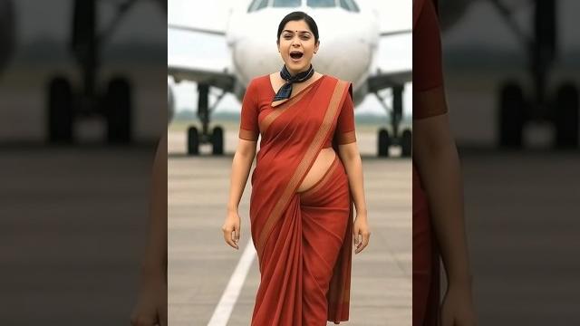 Pregnant air hostess collapses on runway! ️#shorts Pregnant air hostess collapses on runway! ️#shorts