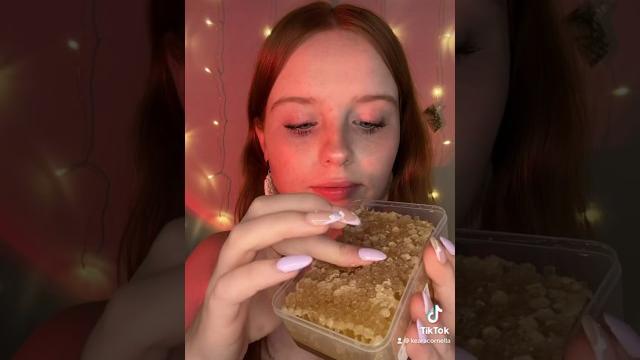 Asmr trying honeycomb Asmr trying honeycomb