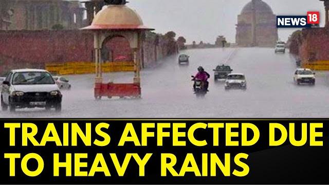 Delhi rain today | train movement affected in delhi | delhi thunderstorm | delhi news | news18 Delhi rain today | train movement affected in delhi | delhi thunderstorm | delhi news | news18