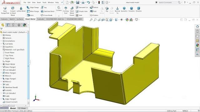 Solidworks tutorial basics of sheet metal Solidworks tutorial basics of sheet metal