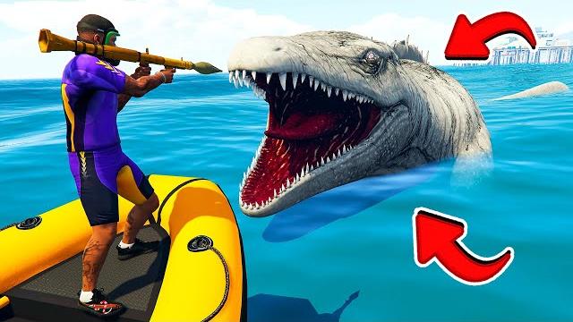 Нашёл огромного мозазавра гта 5 моды! охота на чудовищ обзор мода в gta 5! игры гта видео mods Нашёл огромного мозазавра гта 5 моды! охота на чудовищ обзор мода в gta 5! игры гта видео mods