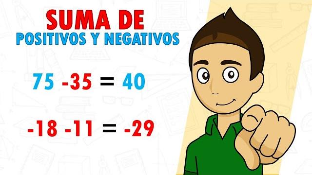 Suma de positivos y negativos super facil - para principiantes Suma de positivos y negativos super facil - para principiantes