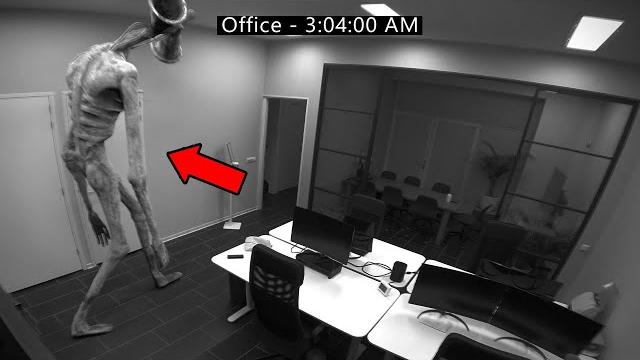 Siren head caught on security camera Siren head caught on security camera