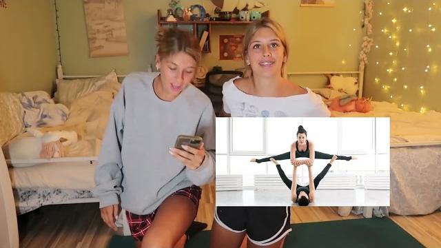 Sister yoga challenge pt 2 ️|| dowdtwins Sister yoga challenge pt 2 ️|| dowdtwins
