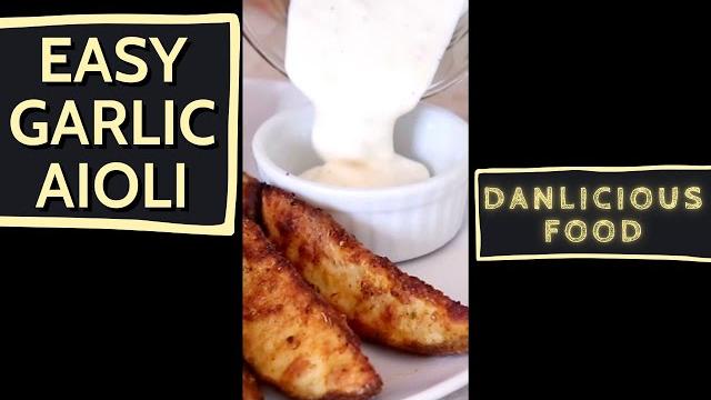 Easiest garlic aioli recipe ever #shorts Easiest garlic aioli recipe ever #shorts